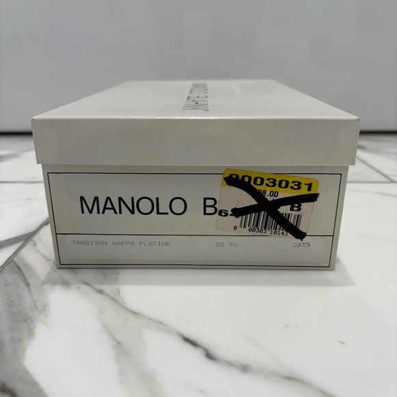 Manolo Blahnik Targisan Nappa Platine Size 35 / 5B - Picture 9 of 9